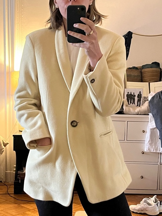 Isabel Marant Jackets & Blazers - Isabel Marant Cream Shawl-Collar Blazer Jacket